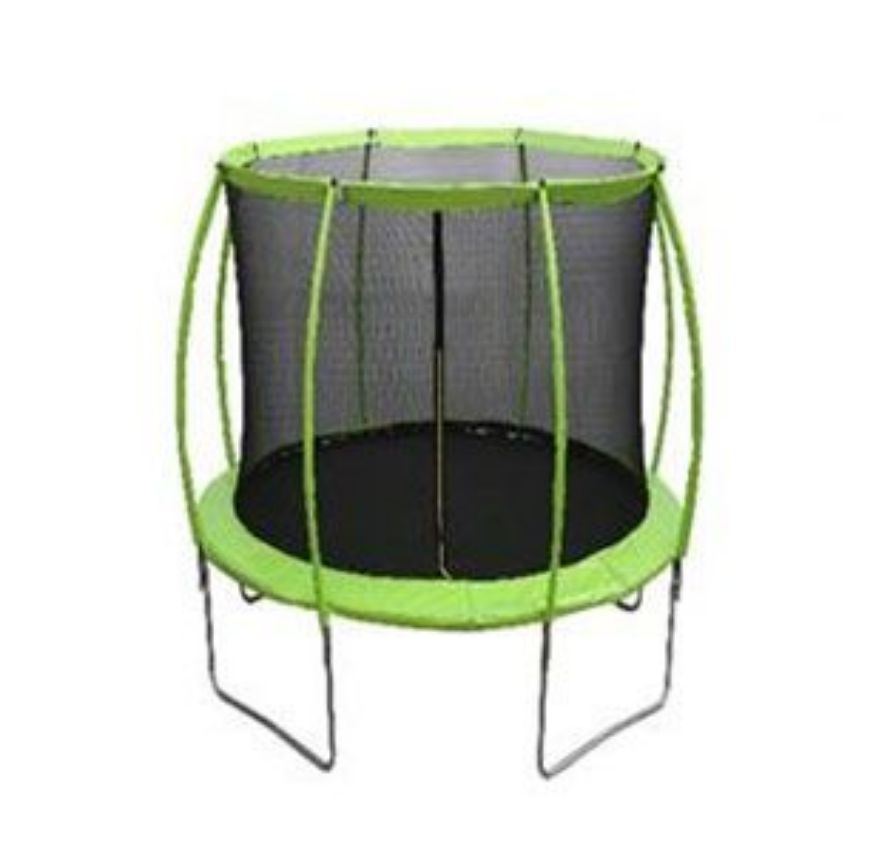 Slika Trampolin Legoni Space z zaščino mrežo 244 cm, zelen