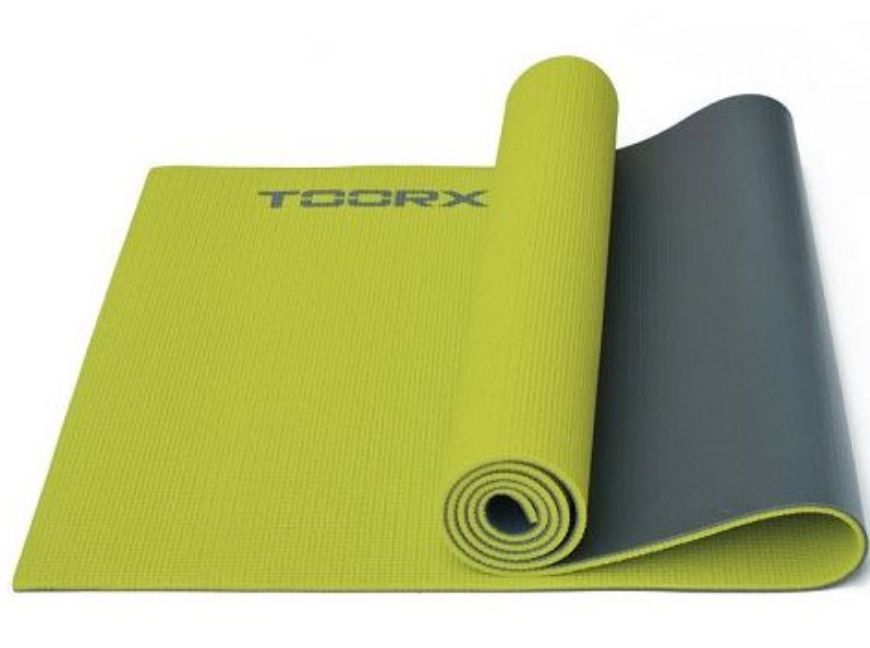 Slika Blazina za jogo Toorx 173x60x0,4 cm lime-green-gray