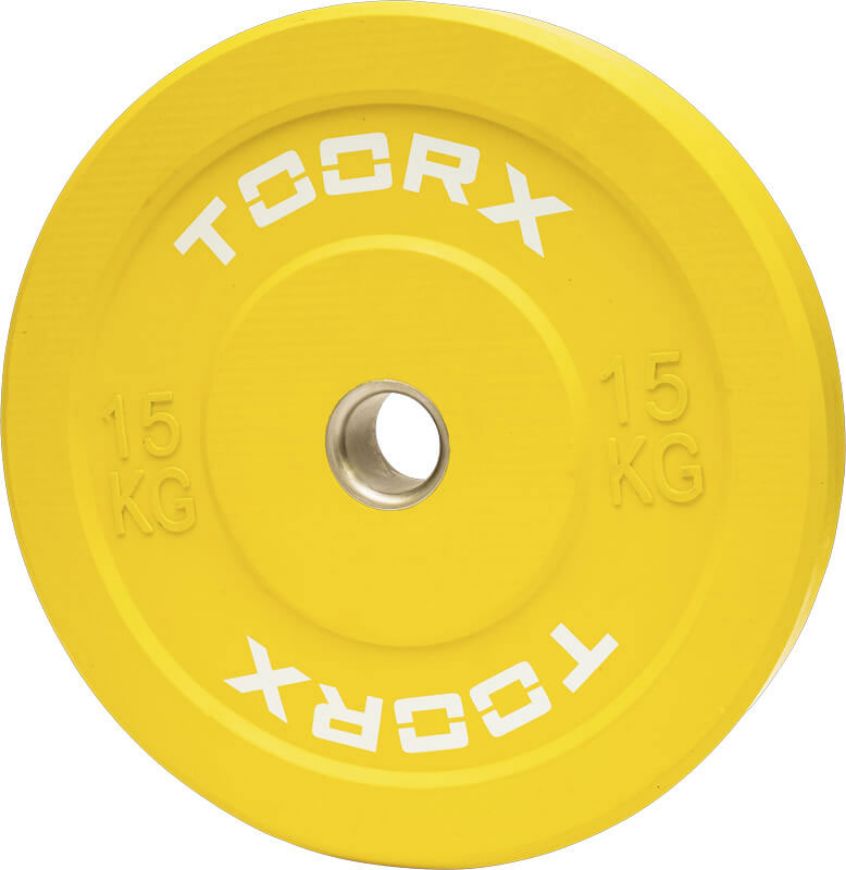 Slika Olimpijski bumper kolut Toorx 15 kg, rumen