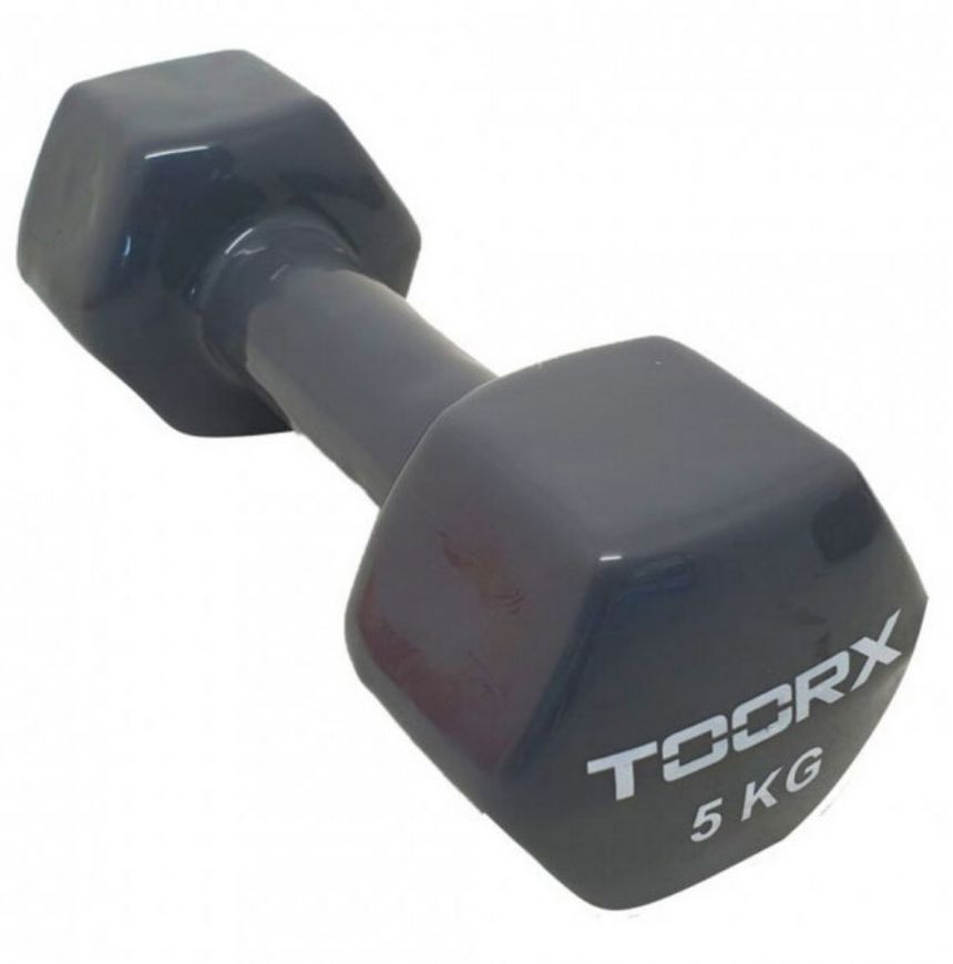 Slika Ročka vinil Toorx 5 kg, temno siva