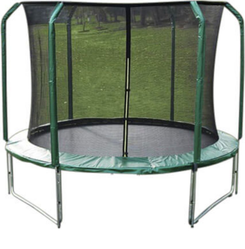 Slika Trampolin Legoni Aero z zaščitno mrežo 244 cm, zelen