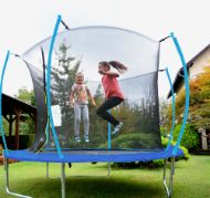 Slika Trampolin Legoni Space z zaščino mrežo 305 cm, moder