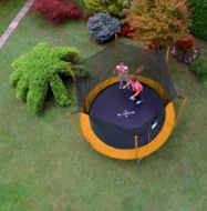 Slika Trampolin LEGONI FUN z zaščitno mrežo 244 cm, oranžen