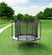 Slika Trampolin LEGONI AERO z zaščitno mrežo 366 cm, črni