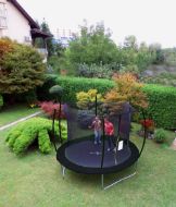 Slika Trampolin LEGONI SPACE z zaščitno mrežo 305 cm, črni