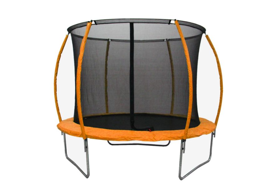 Slika Trampolin LEGONI SPACE z zaščitno mrežo 366 cm, oranžen
